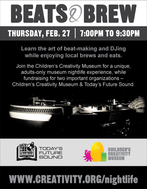 Beats and Brew TFS-CCM fundraiser feb 27th SF