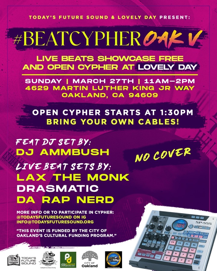 #BeatCypher Oak V Live Beats Showcase at Lovely Day Oakland