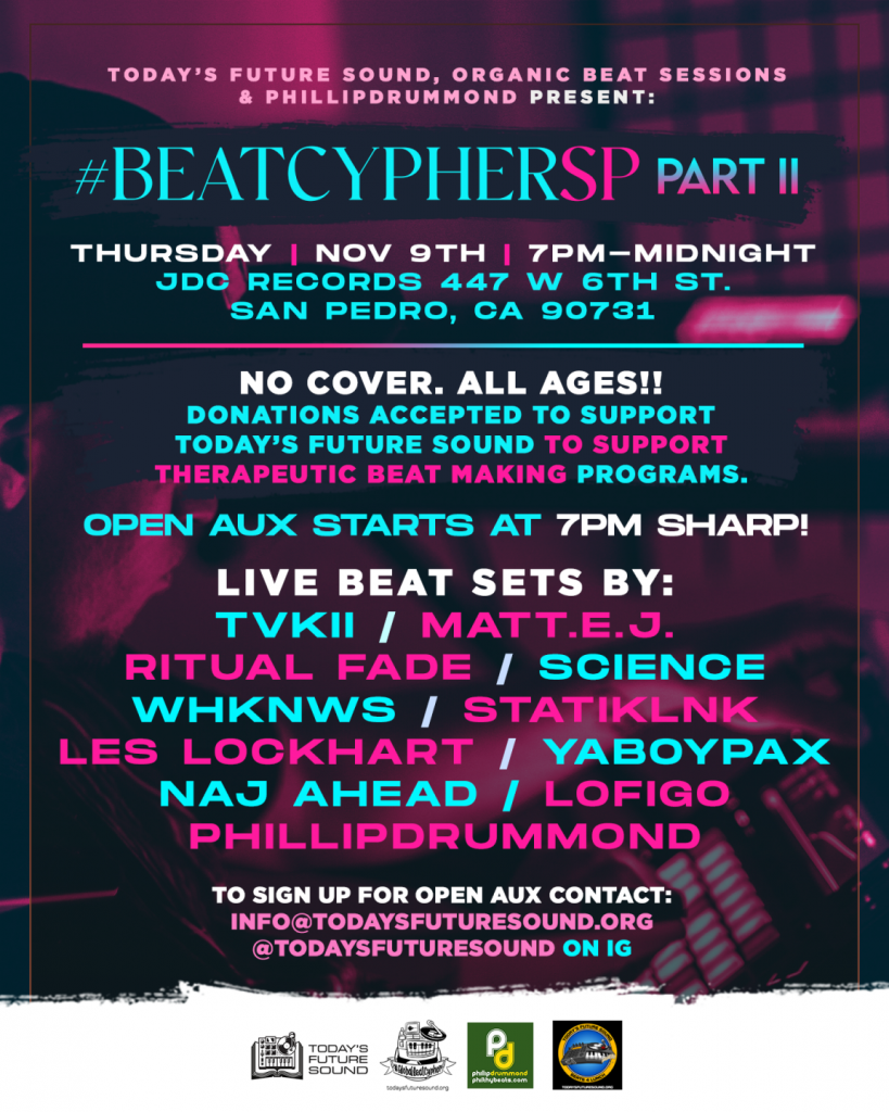 #BeatCypherSP2 at JDC Records in Long Beach on November 9th